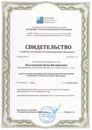 Гильдия кадастровых инженеров Ильменский И В
